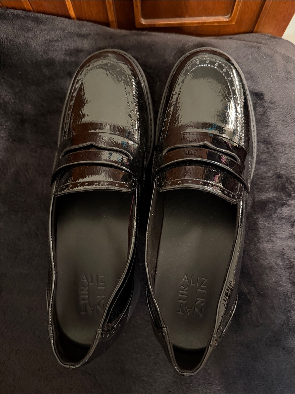 Naturalizer Black Patent Leather Penny Loafers
